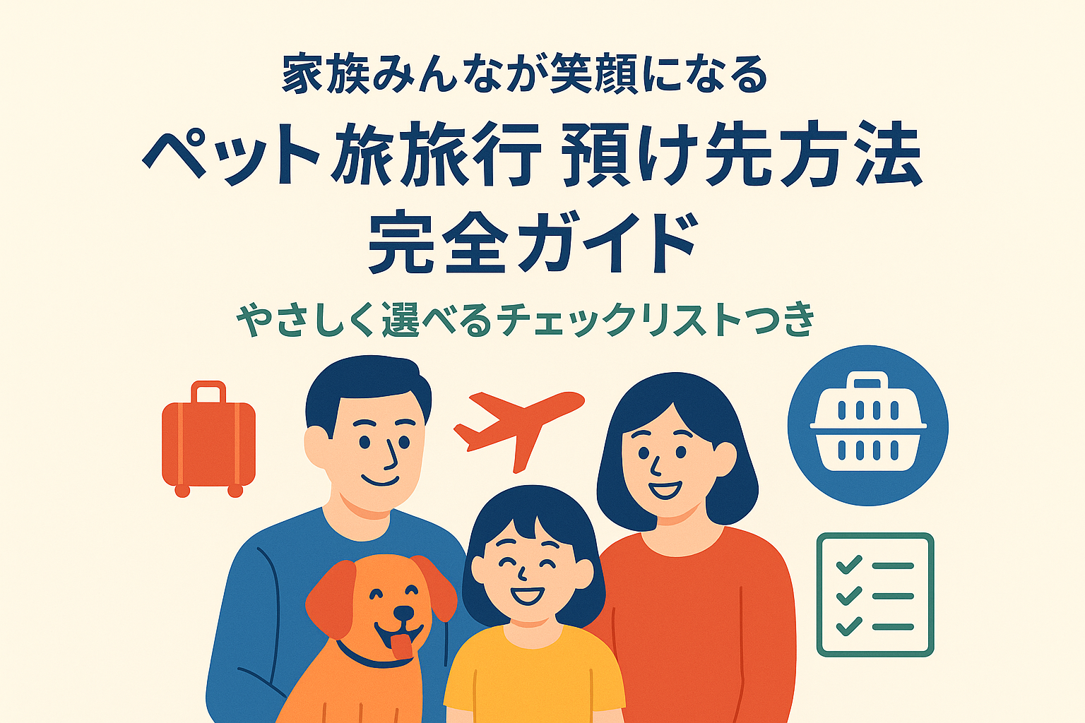 「ペット 旅行 預け先 方法」完全ガイド｜やさしく選べるチェックリストつき