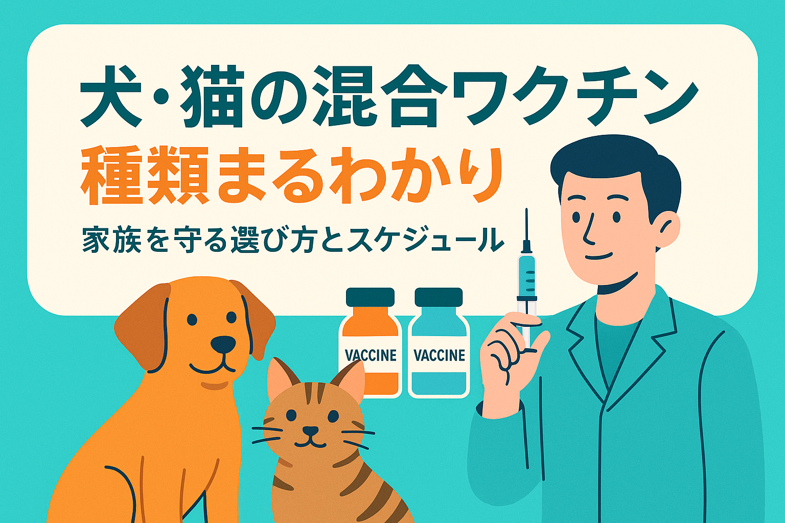 犬・猫の混合ワクチン種類まるわかり|家族を守る選び方とスケジュール