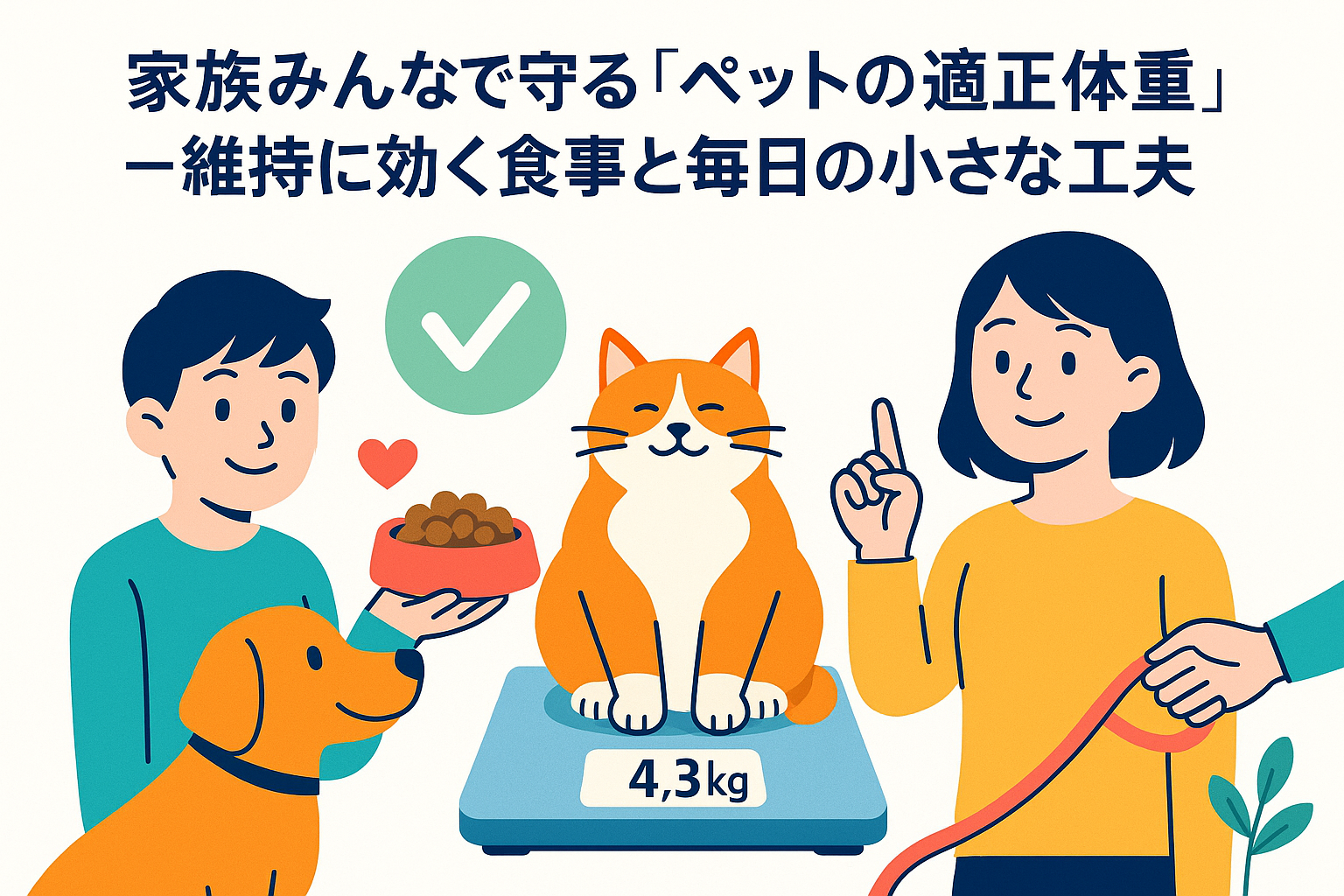 家族みんなで守る「ペットの適正体重」—維持に効く食事と毎日の小さな工夫