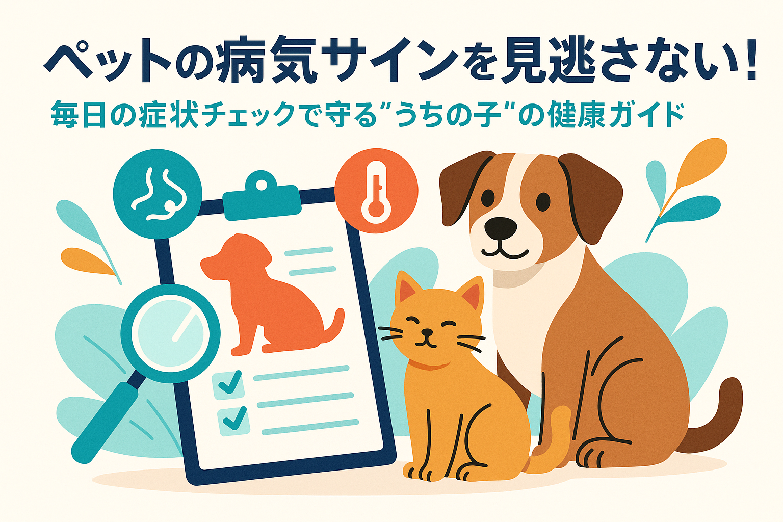 ペットの病気サインを見逃さない！毎日の症状チェックで守る“うちの子”の健康ガイド