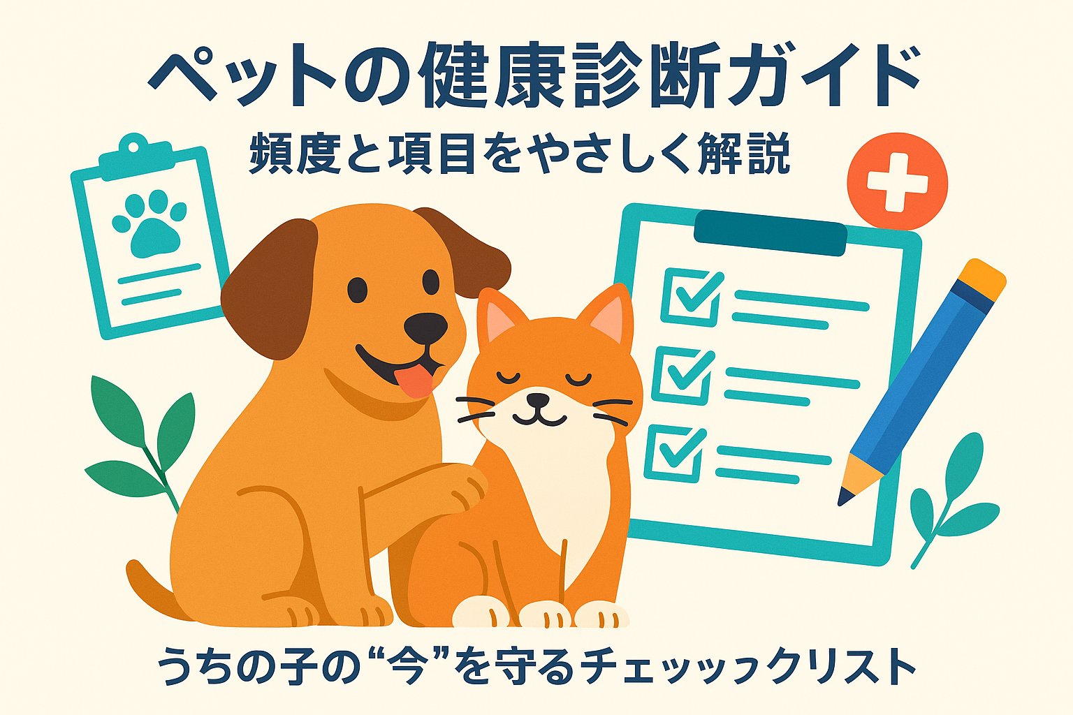 ペットの健康診断ガイド｜頻度と項目をやさしく解説。うちの子の今を守るチェックリスト