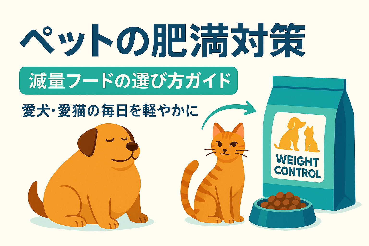 ペットの肥満対策｜減量フードの選び方ガイド。愛犬愛猫の毎日を軽やかに