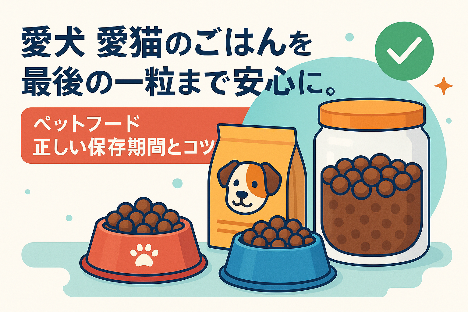 愛犬愛猫のごはんを安心に。ペット フード 正しい 保存 期間とコツ