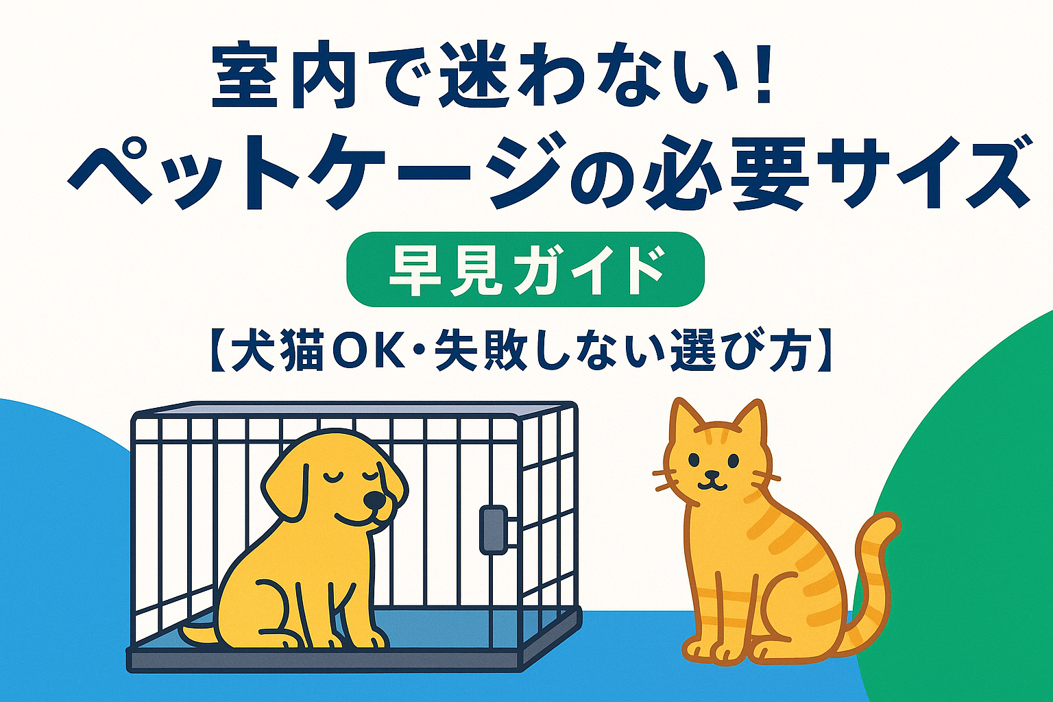 室内で迷わない!ペットケージの必要サイズ早見ガイド【犬猫OK・失敗しない選び方】