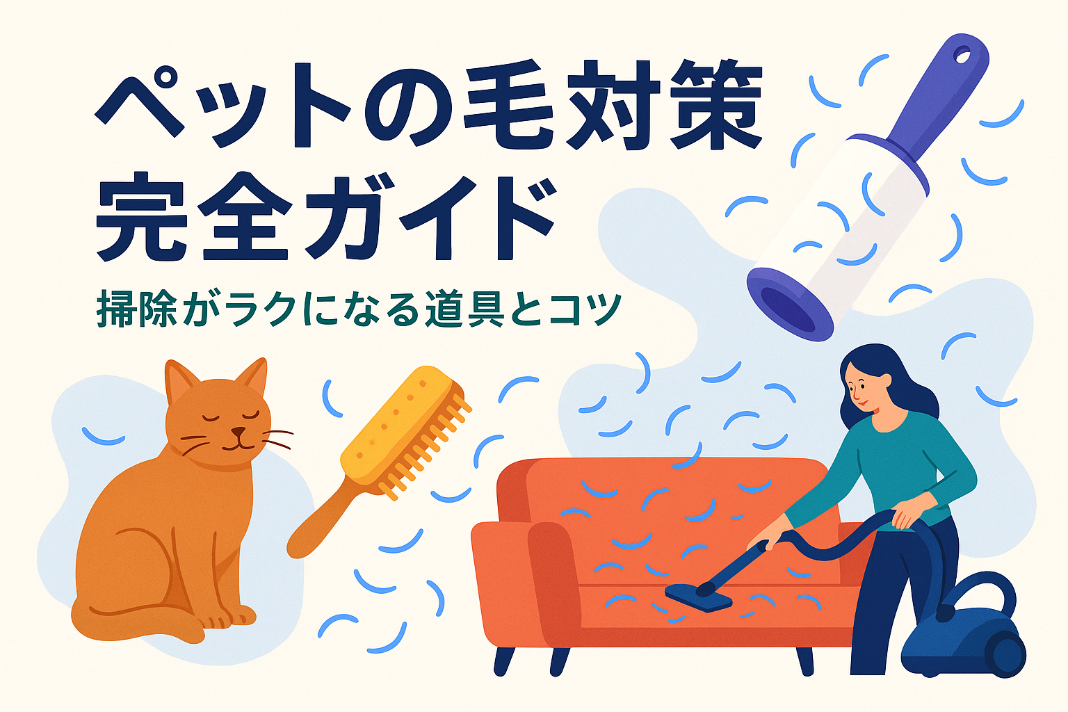 ペットの毛対策 完全ガイド|掃除がラクになる道具とコツ