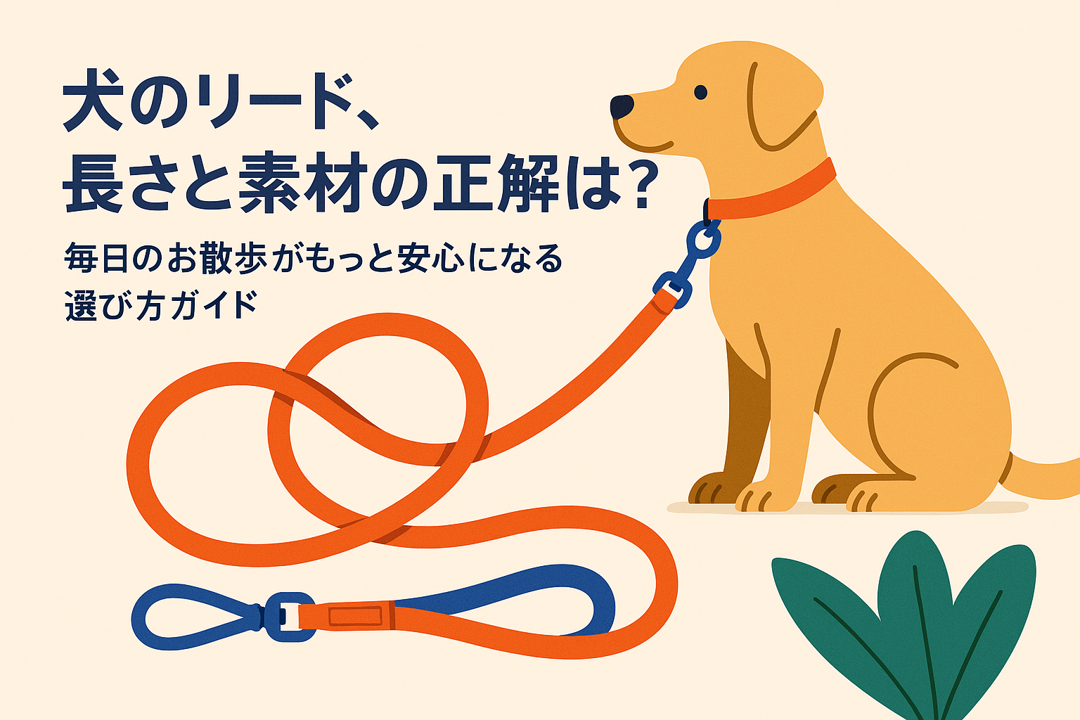 犬のリード、長さと素材の正解は？毎日のお散歩がもっと安心になる選び方ガイド