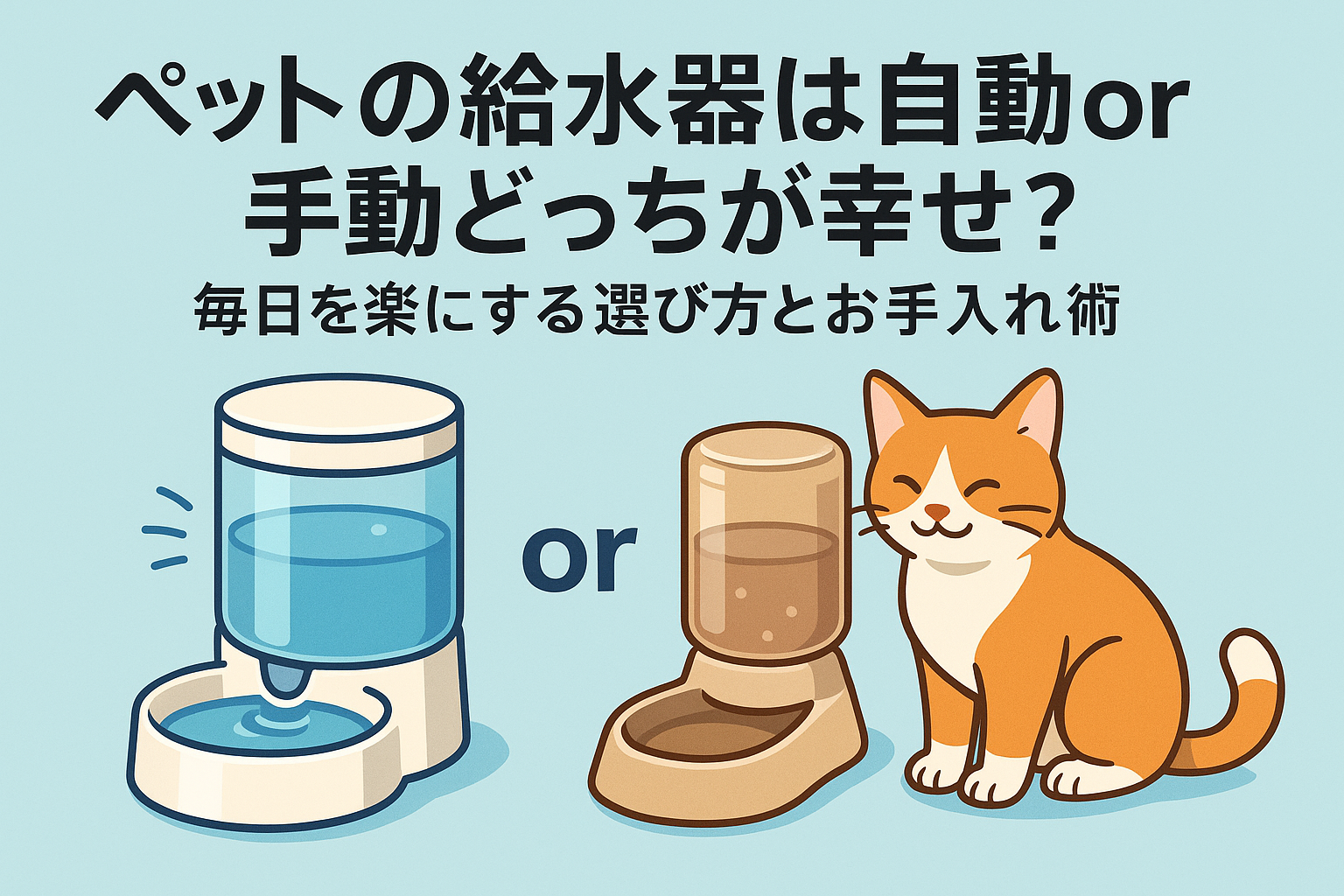 ペットの給水器は自動or手動どっちが幸せ？毎日を楽にする選び方とお手入れ術