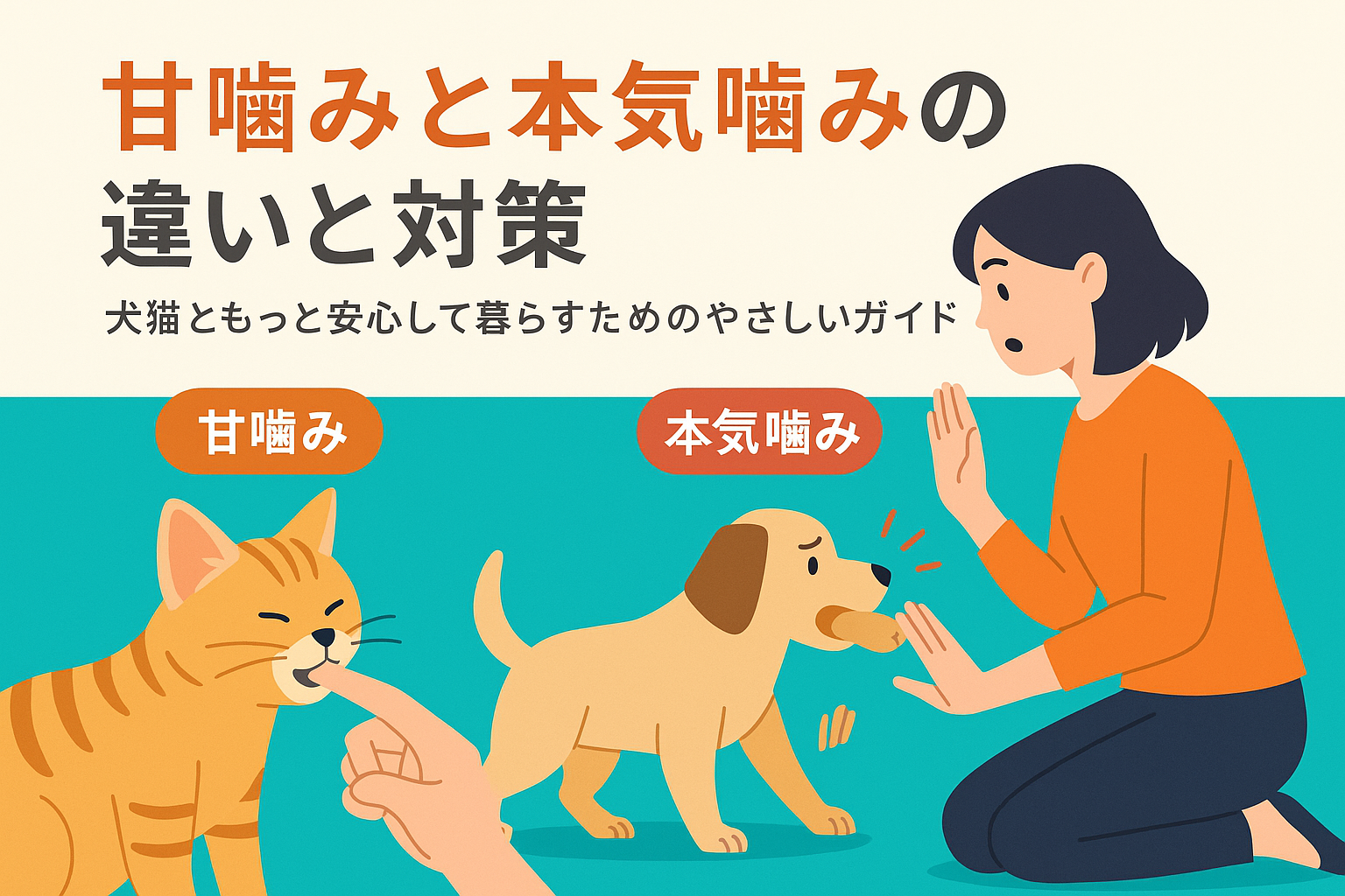甘噛みと本気噛みの違いと対策｜犬猫ともっと安心して暮らすためのやさしいガイド