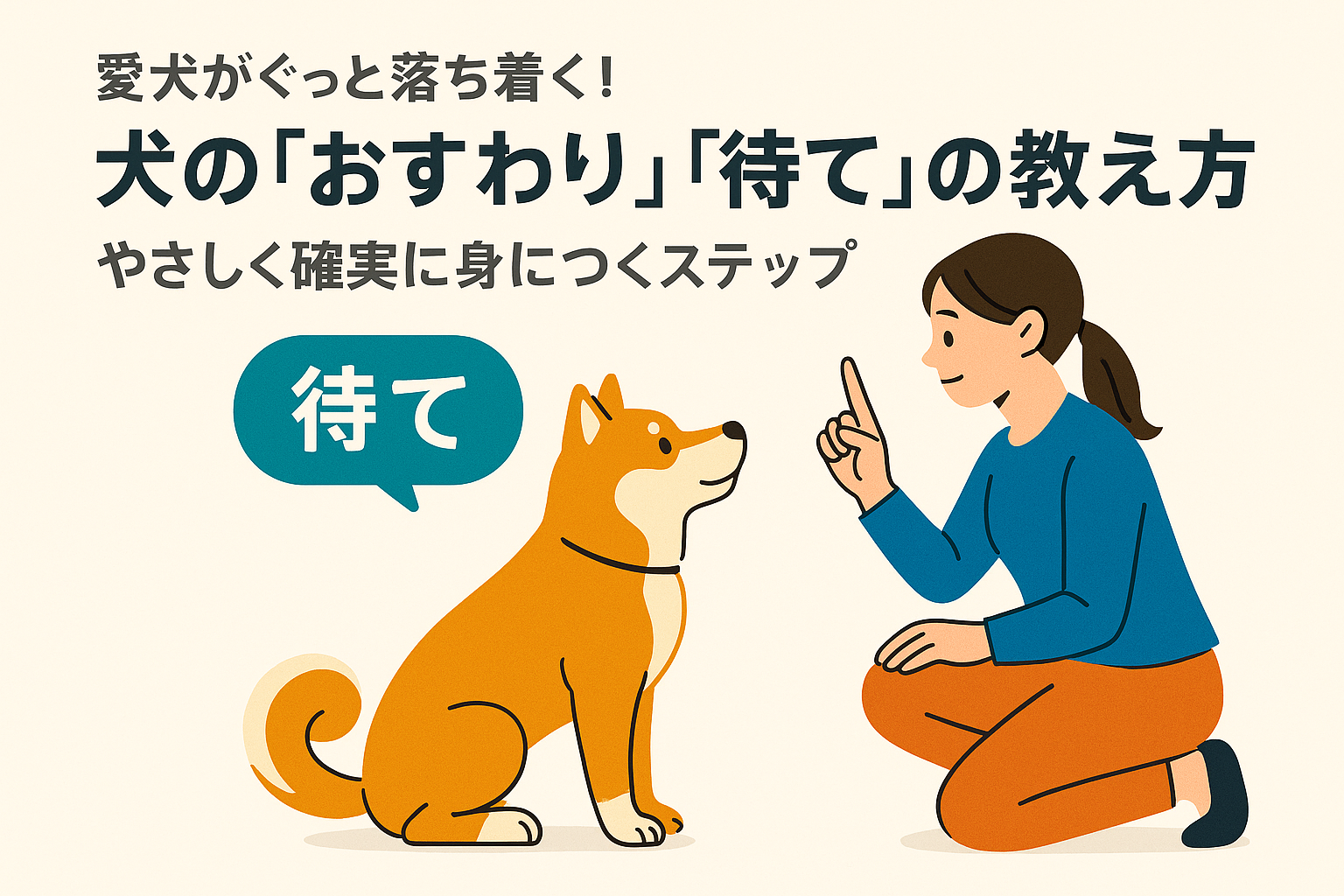 愛犬がぐっと落ち着く！犬の「おすわり」「待て」の教え方｜やさしく確実に身につくステップ