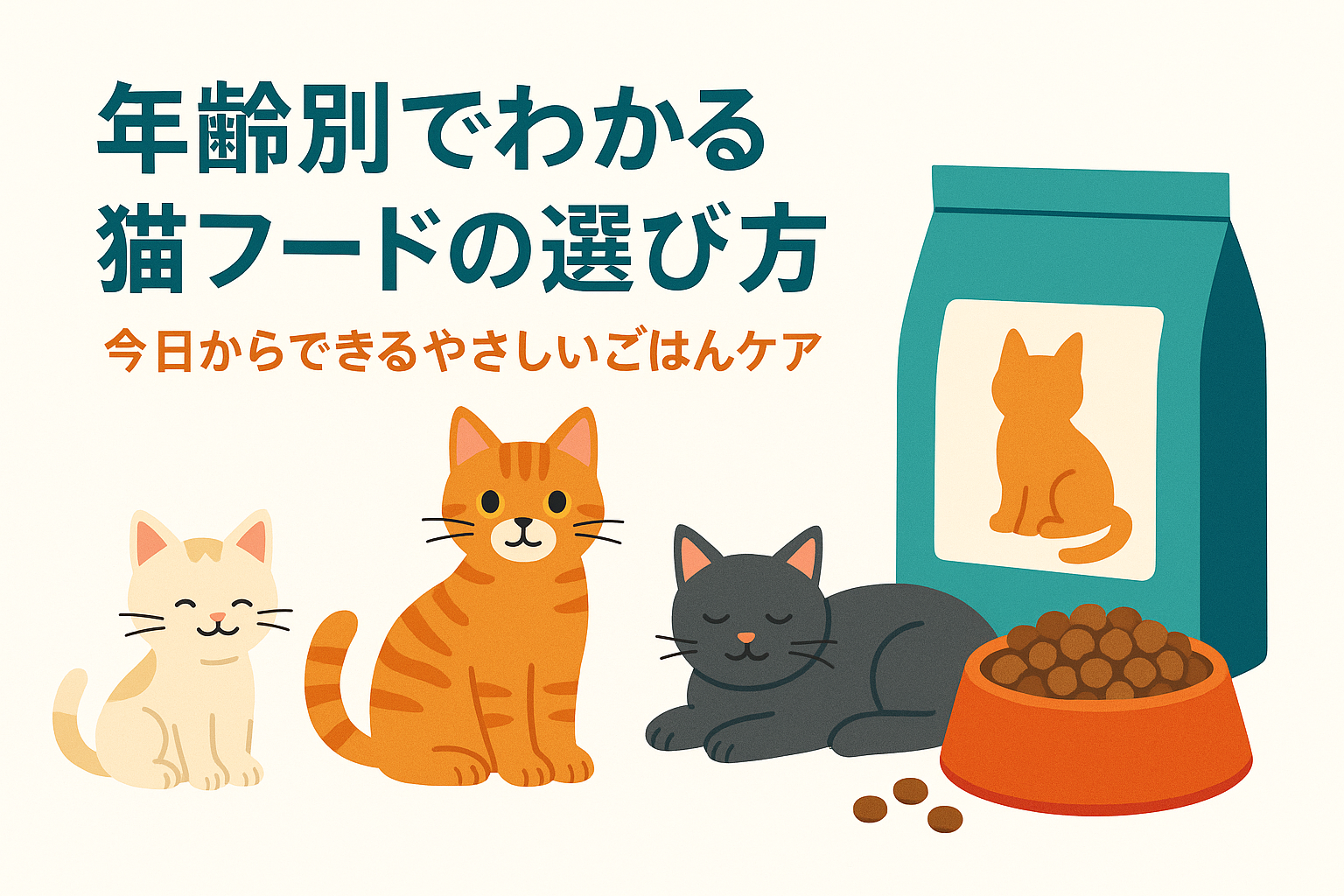 年齢別でわかる猫フードの選び方｜今日からできるやさしいごはんケア