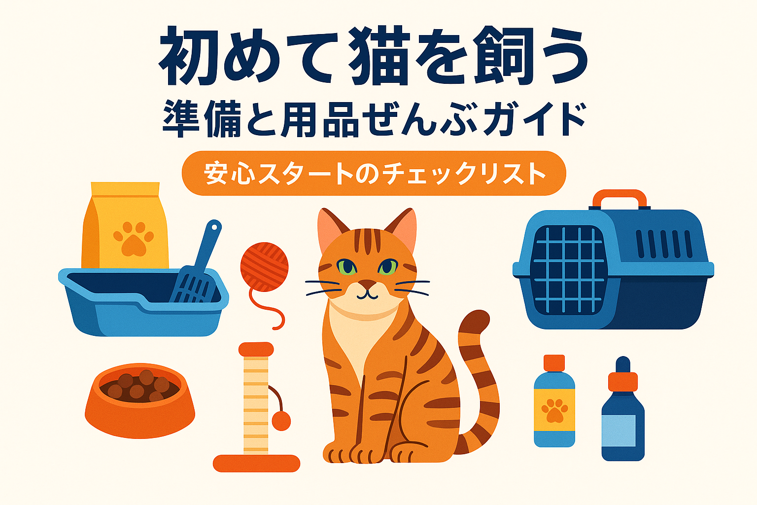 初めて猫を飼う準備と用品ぜんぶガイド｜安心スタートのチェックリスト