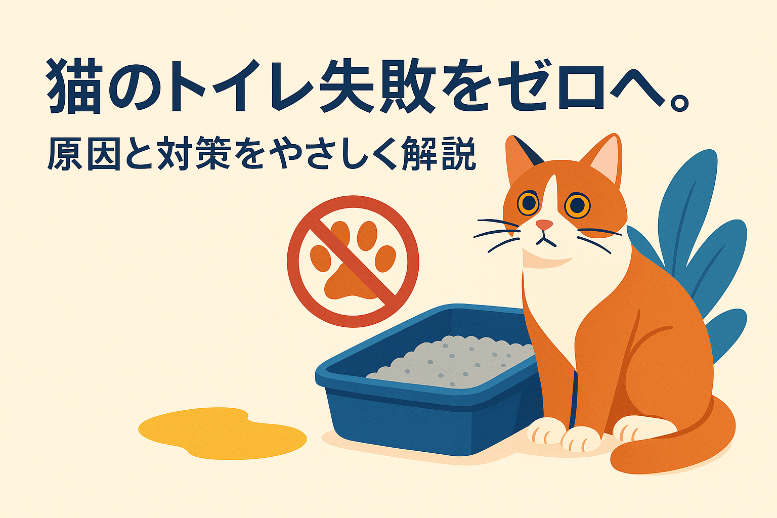 猫のトイレ失敗をゼロへ。原因と対策をやさしく解説