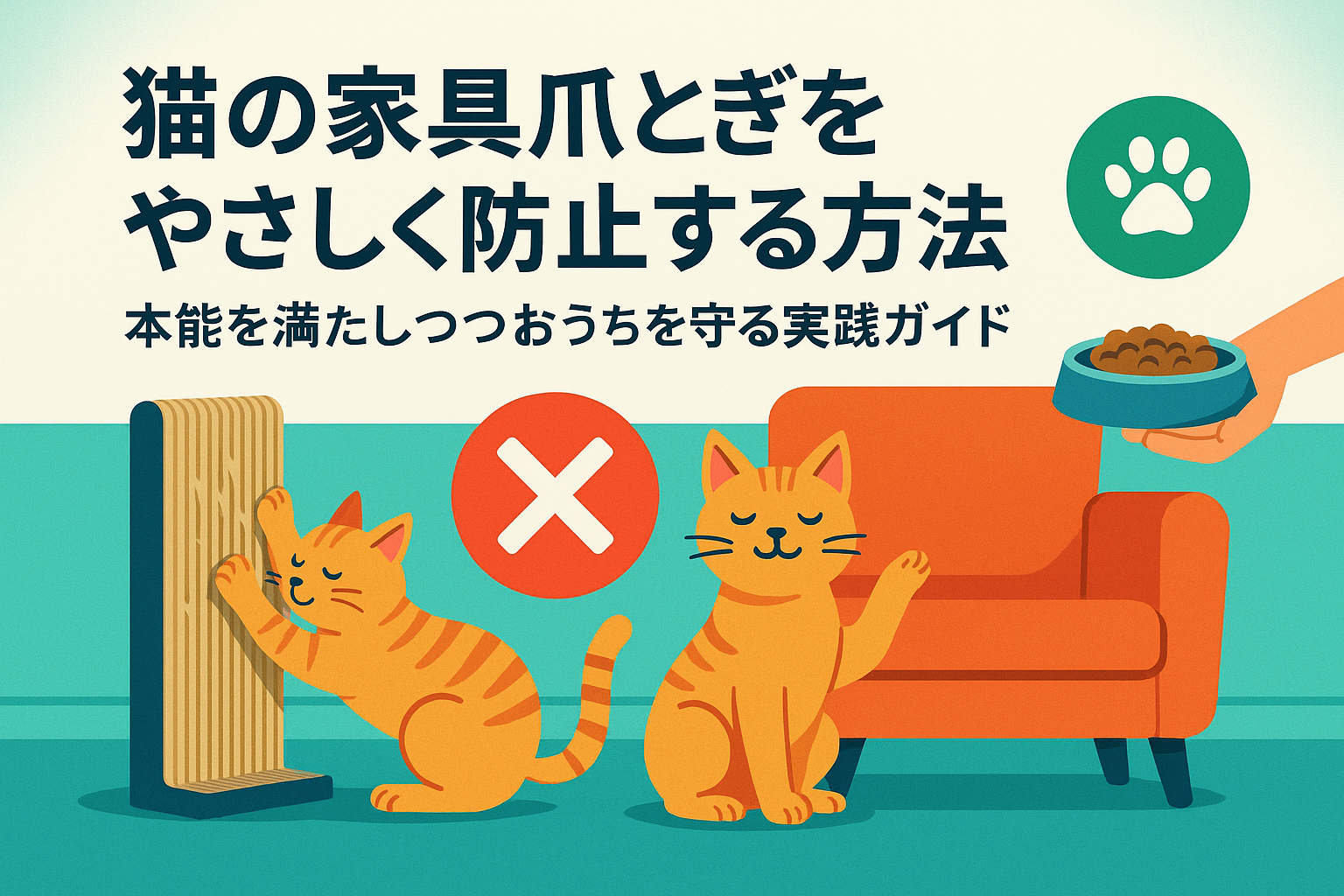 猫の家具爪とぎをやさしく防止する方法｜本能を満たしつつおうちを守る実践ガイド