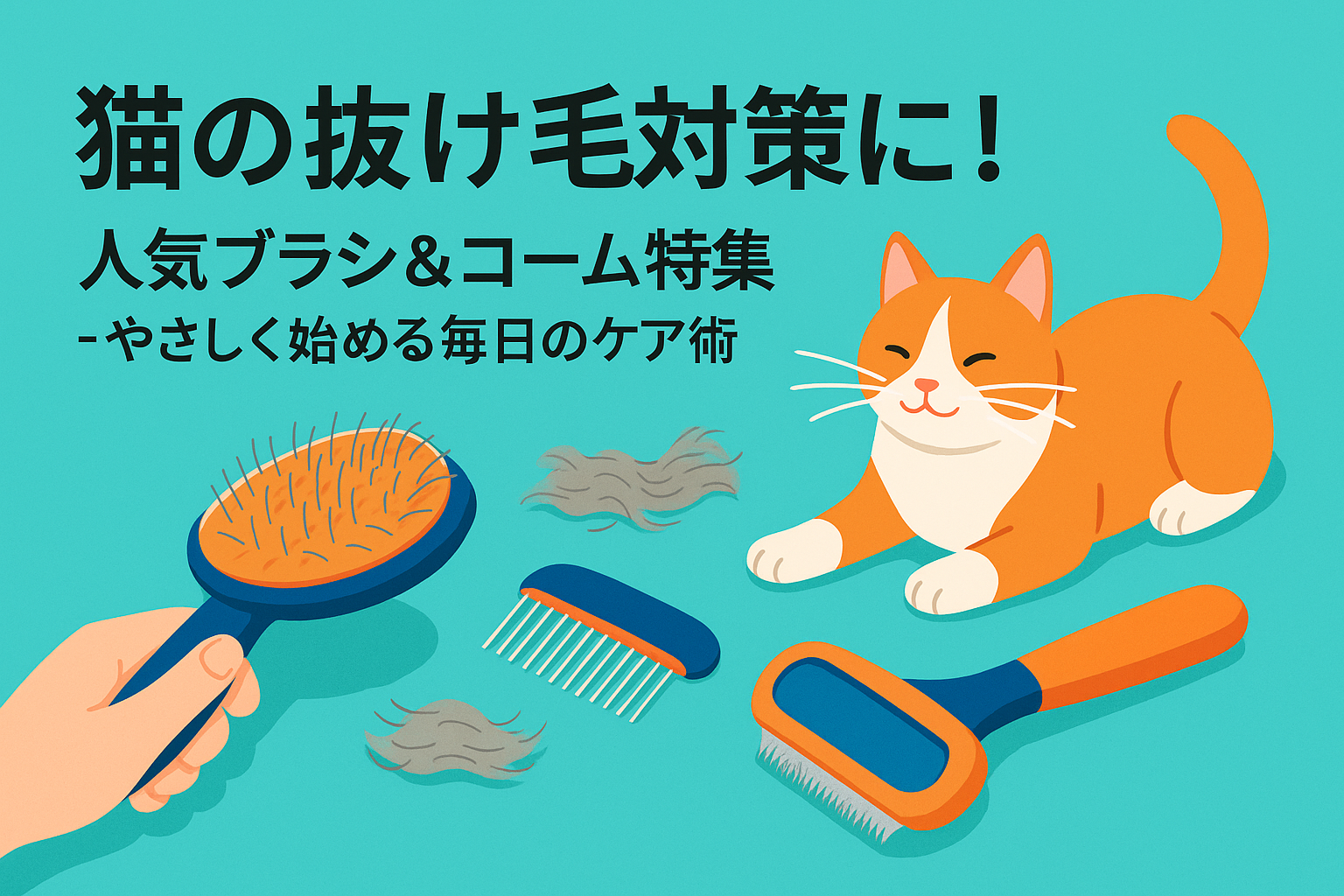 猫の抜け毛対策に!人気ブラシ&コーム特集—やさしく始める毎日のケア術