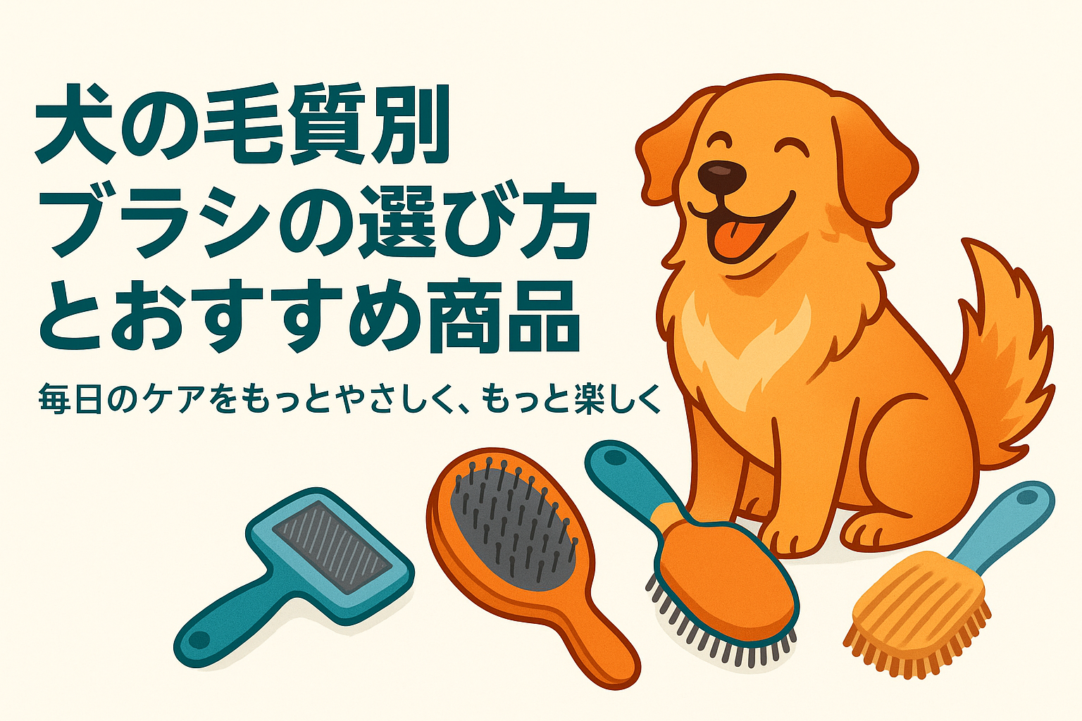 犬の毛質別ブラシの選び方とおすすめ商品|毎日のケアをもっとやさしく、もっと楽しく
