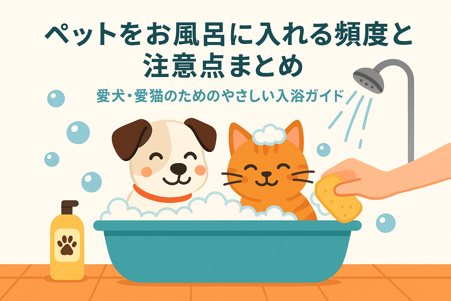 ペットをお風呂に入れる頻度と注意点まとめ|愛犬・愛猫のためのやさしい入浴ガイド
