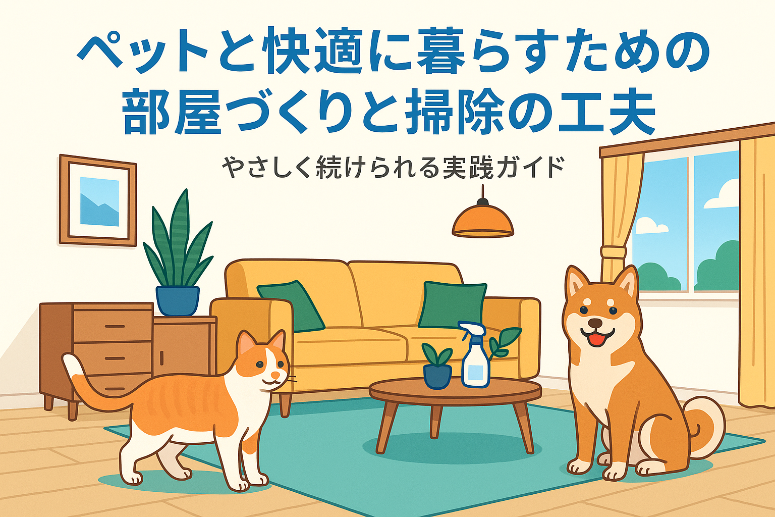 ペットと快適に暮らすための部屋づくりと掃除の工夫｜やさしく続けられる実践ガイド