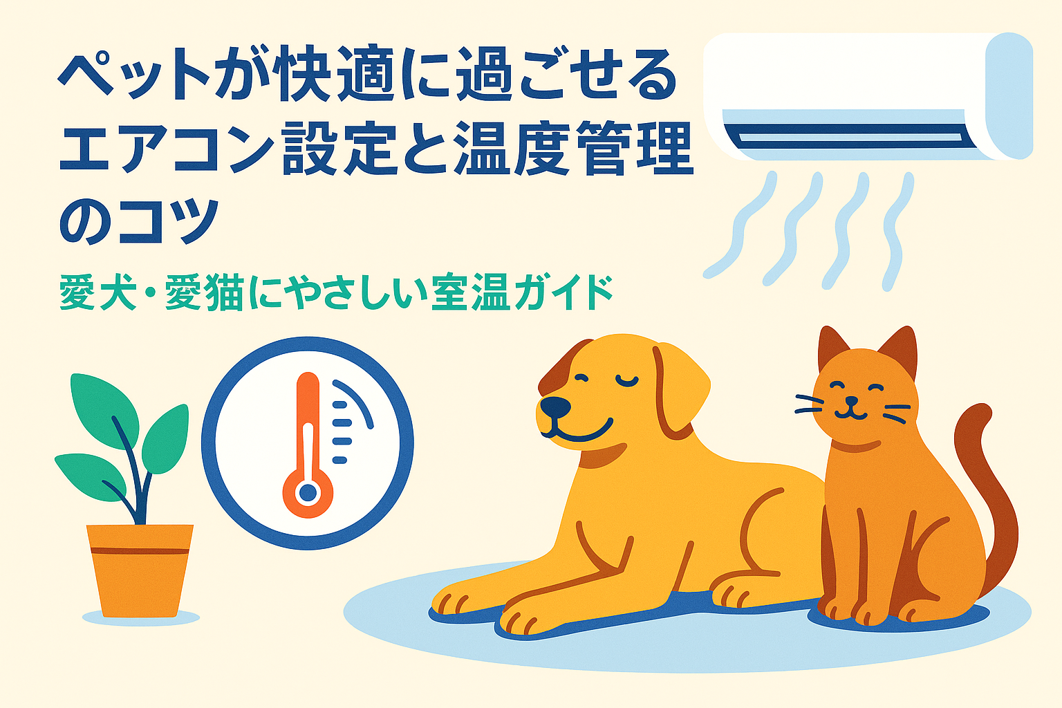 ペットが快適に過ごせるエアコン設定と温度管理のコツ｜愛犬・愛猫にやさしい室温ガイド