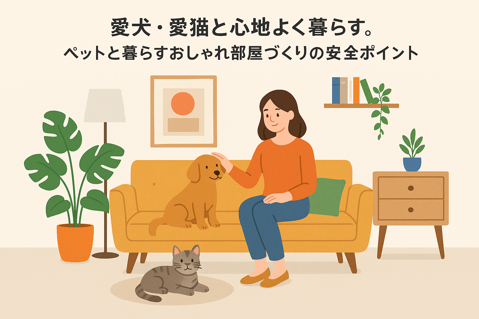 愛犬・愛猫と心地よく暮らす。ペットと暮らすおしゃれ部屋づくりの安全ポイント
