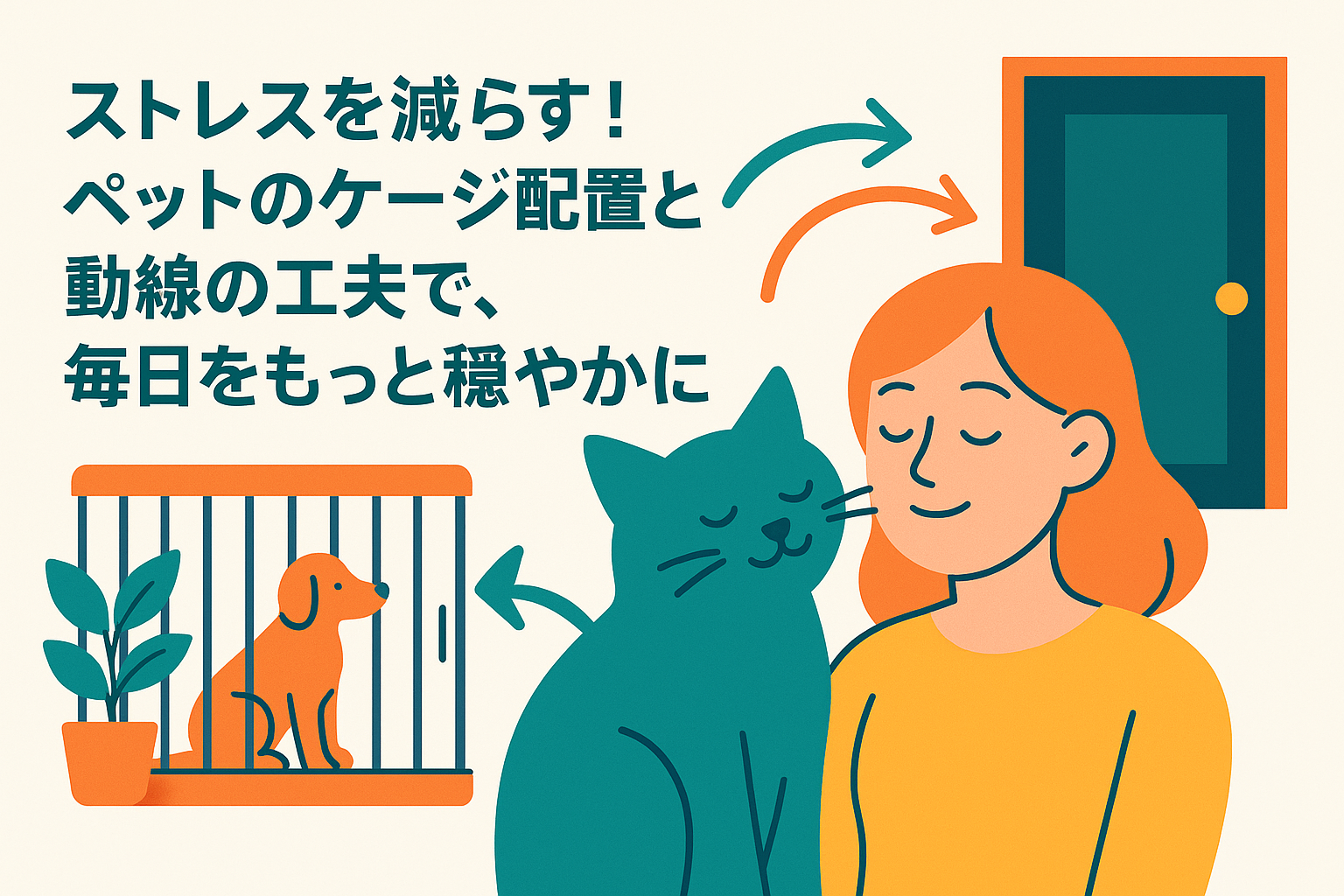 ストレスを減らす！ペットのケージ配置と動線の工夫で、毎日をもっと穏やかに