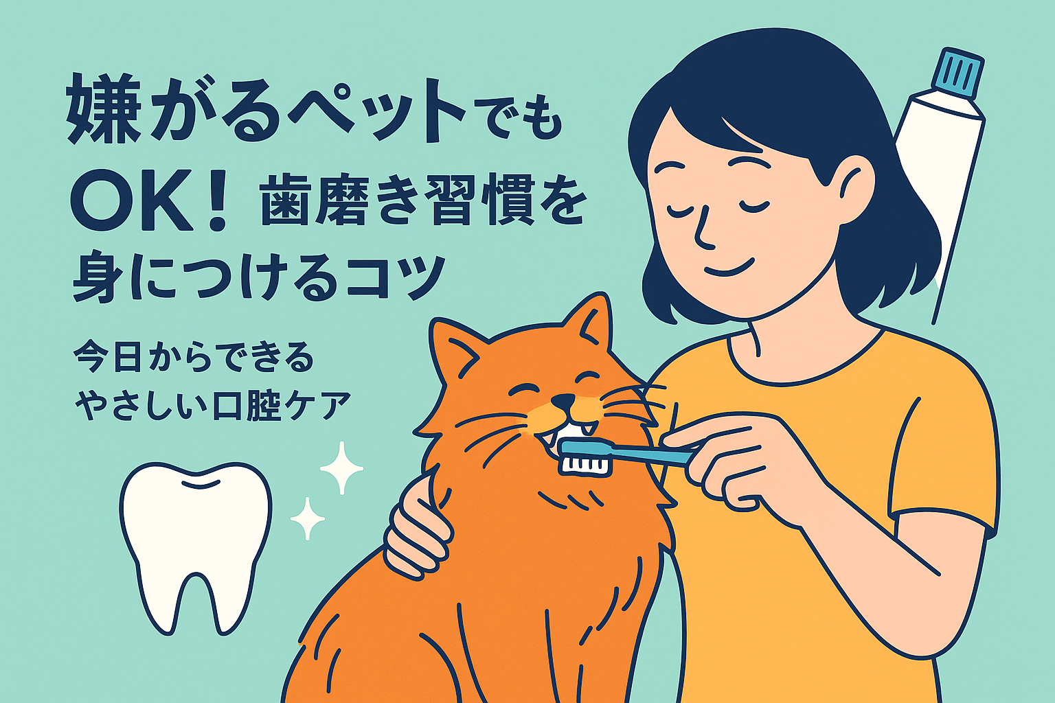 嫌がるペットでもOK!歯磨き習慣を身につけるコツ|今日からできるやさしい口腔ケア