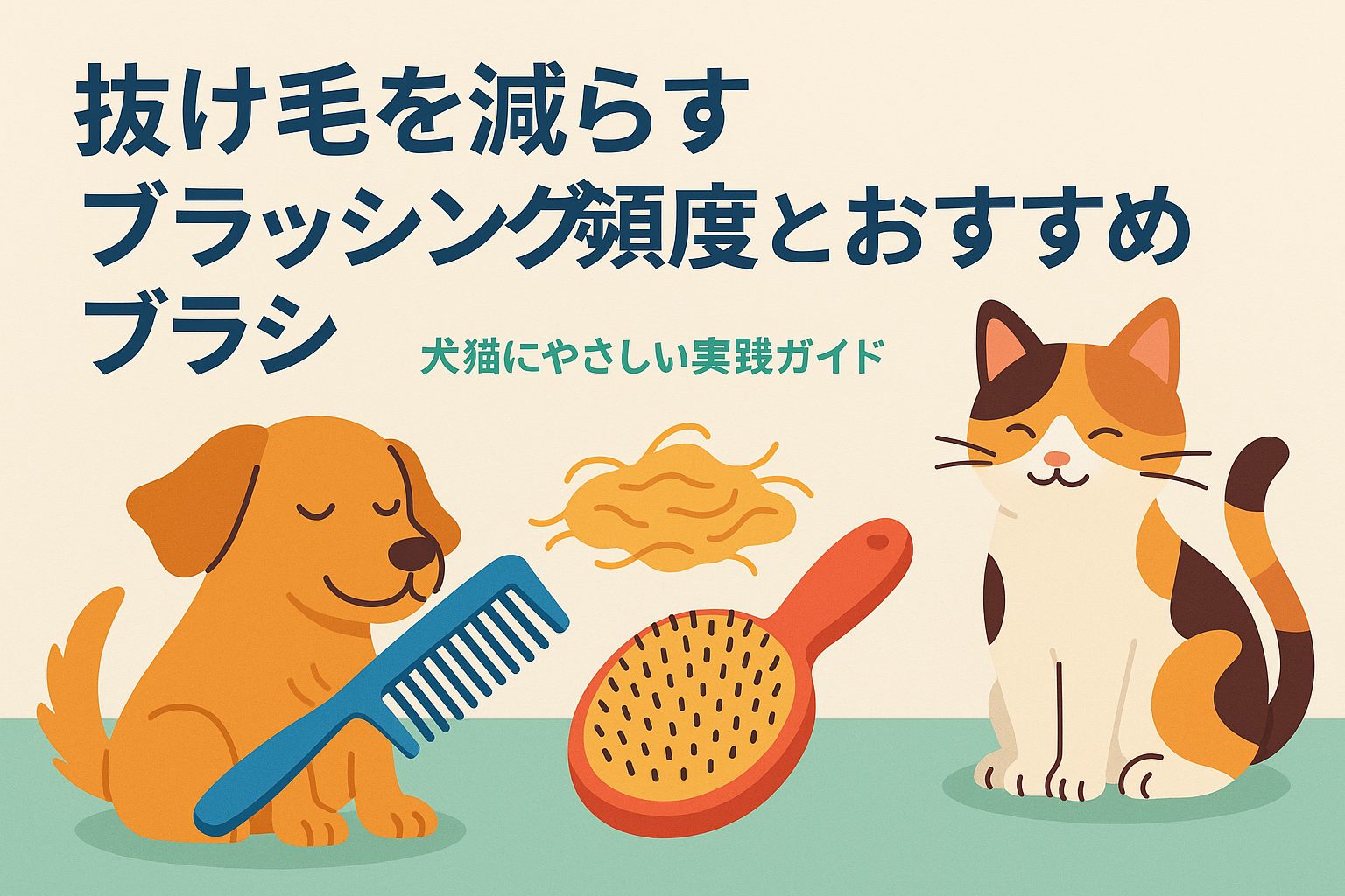 抜け毛を減らすブラッシング頻度とおすすめブラシ|犬猫にやさしい実践ガイド