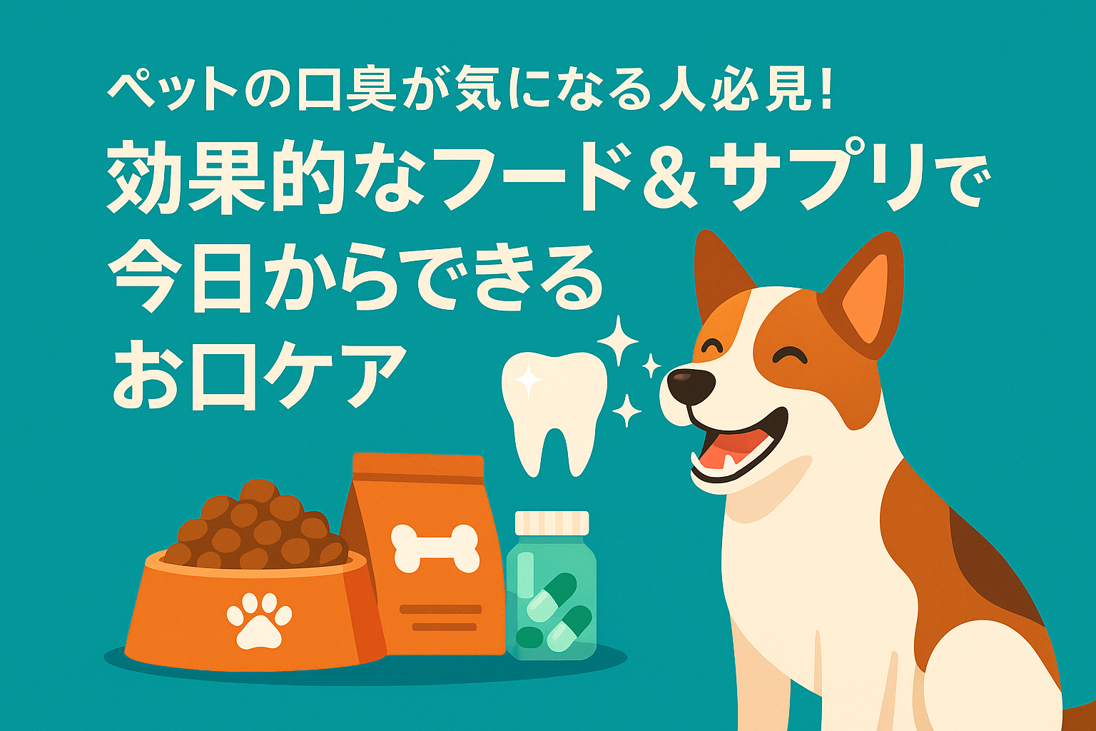 ペットの口臭が気になる人必見！効果的なフード＆サプリで今日からできるお口ケア