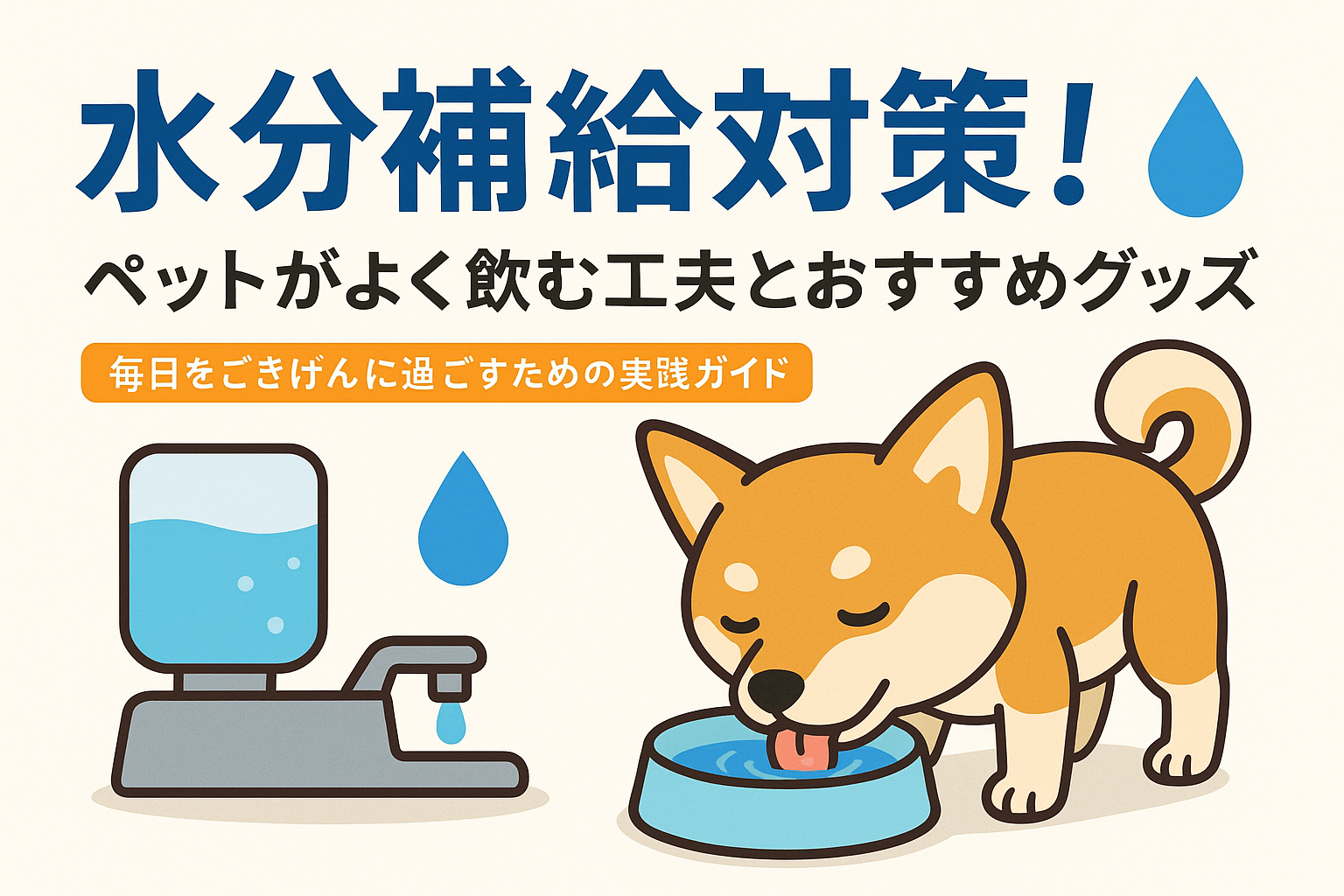 水分補給対策！ペットがよく飲む工夫とおすすめグッズ｜毎日をごきげんに過ごすための実践ガイド