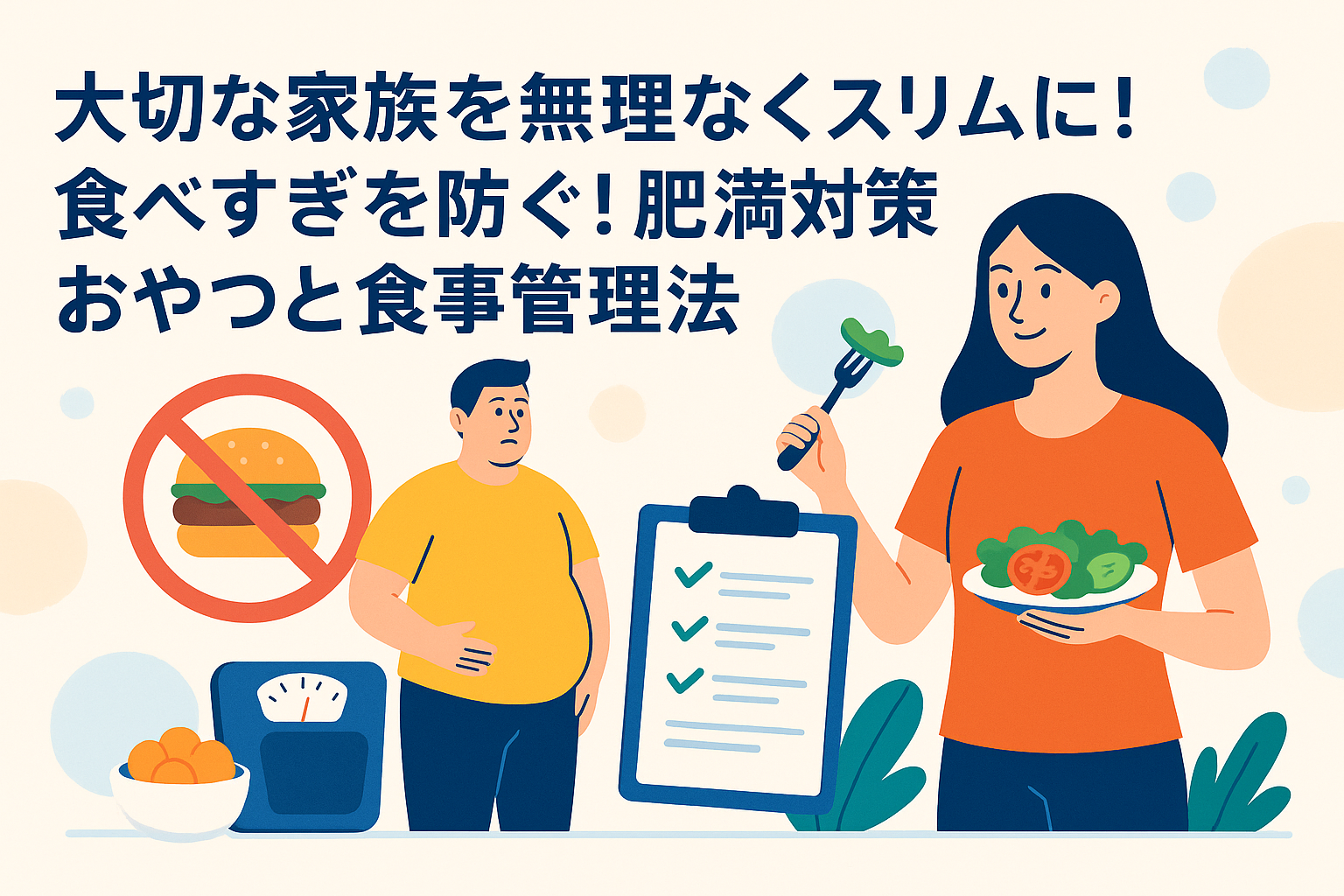 大切な家族を無理なくスリムに！食べすぎを防ぐ！肥満対策おやつと食事管理法