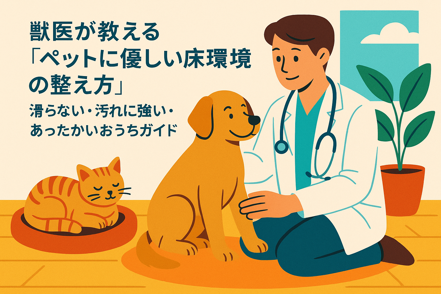 獣医が教える「ペットに優しい床環境の整え方」滑らない・汚れに強い・あったかいおうちガイド