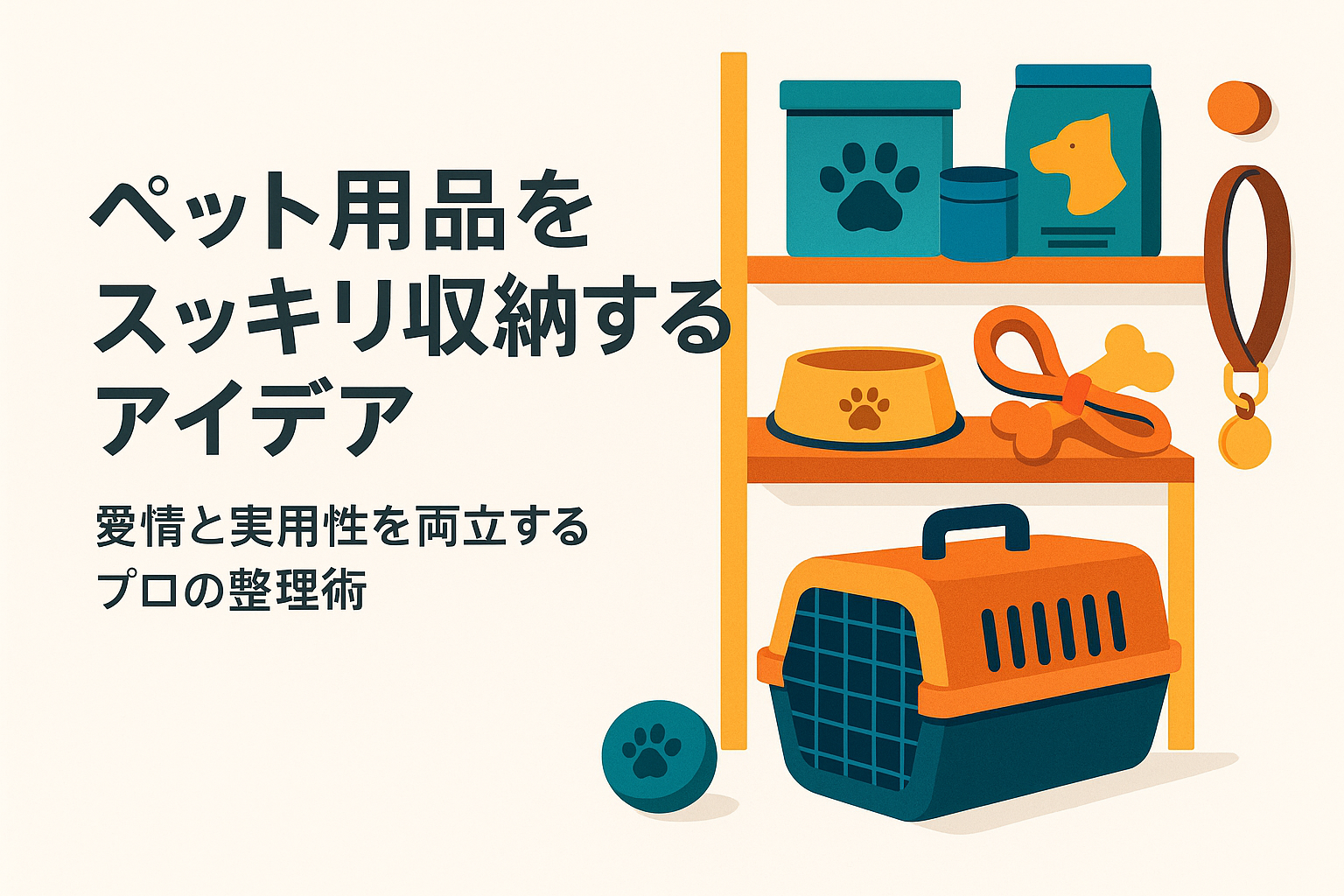 ペット用品をスッキリ収納するアイデア｜愛情と実用性を両立するプロの整理術