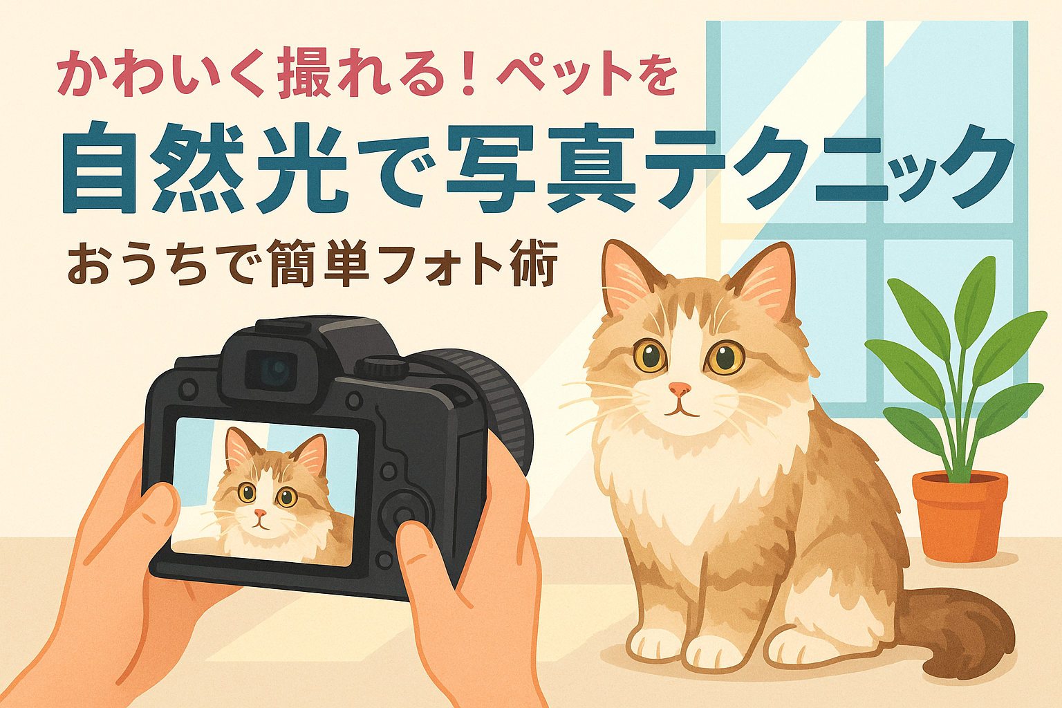 かわいく撮れる！ペットを自然光で写真テクニック｜おうちで簡単フォト術