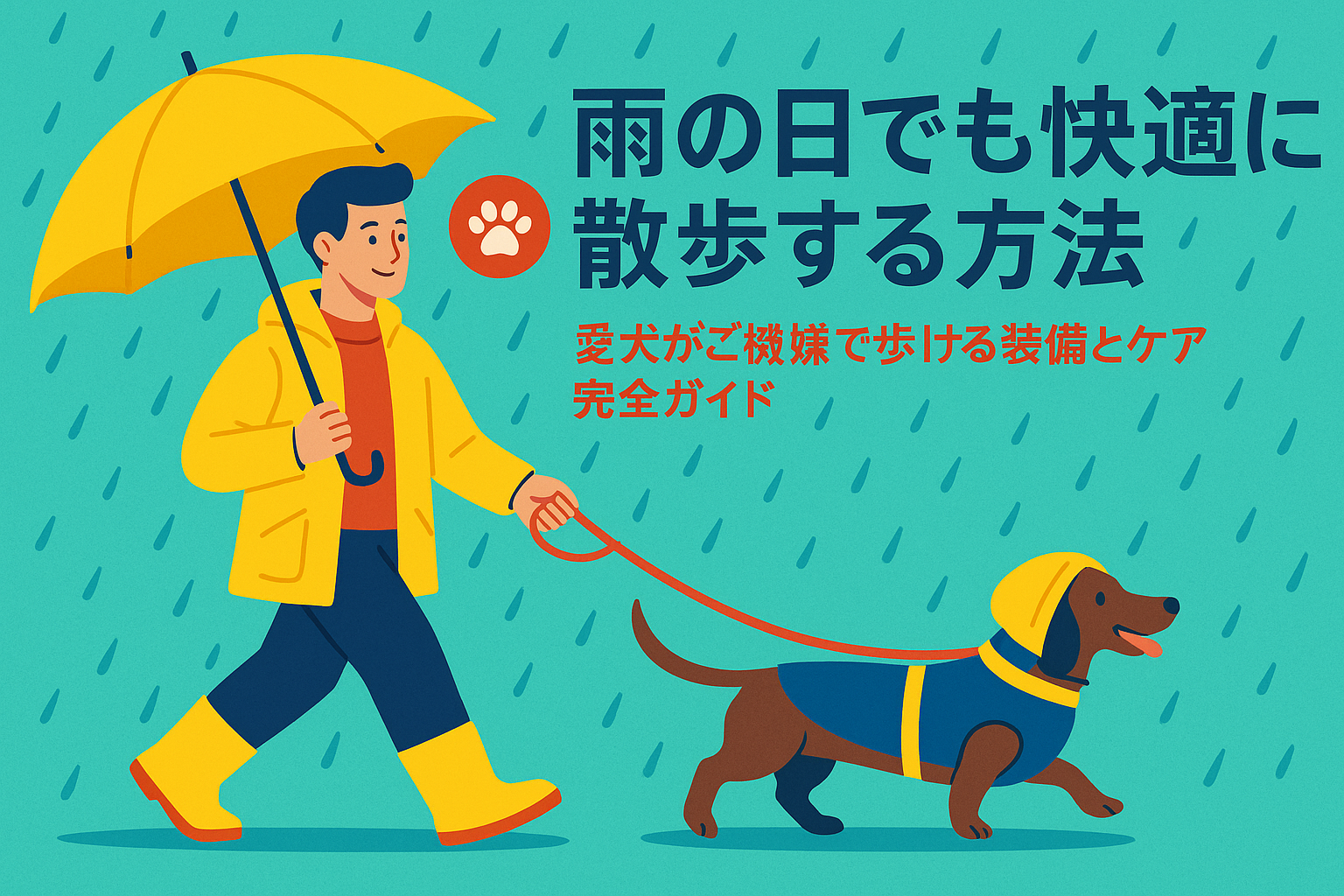 雨の日でも快適に散歩する方法|愛犬がご機嫌で歩ける装備とケア完全ガイド
