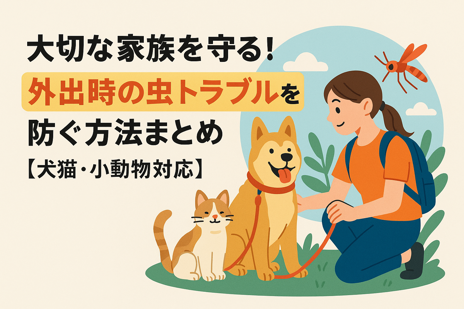 大切な家族を守る！外出時の虫トラブルを防ぐ方法まとめ【犬猫・小動物対応】