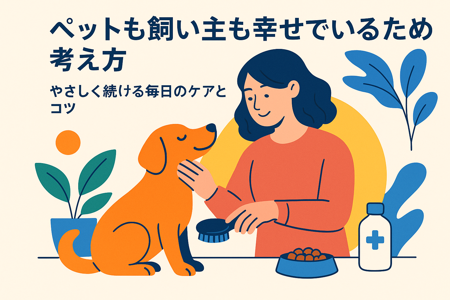 ペットも飼い主も幸せでいるための考え方：やさしく続ける毎日のケアとコツ