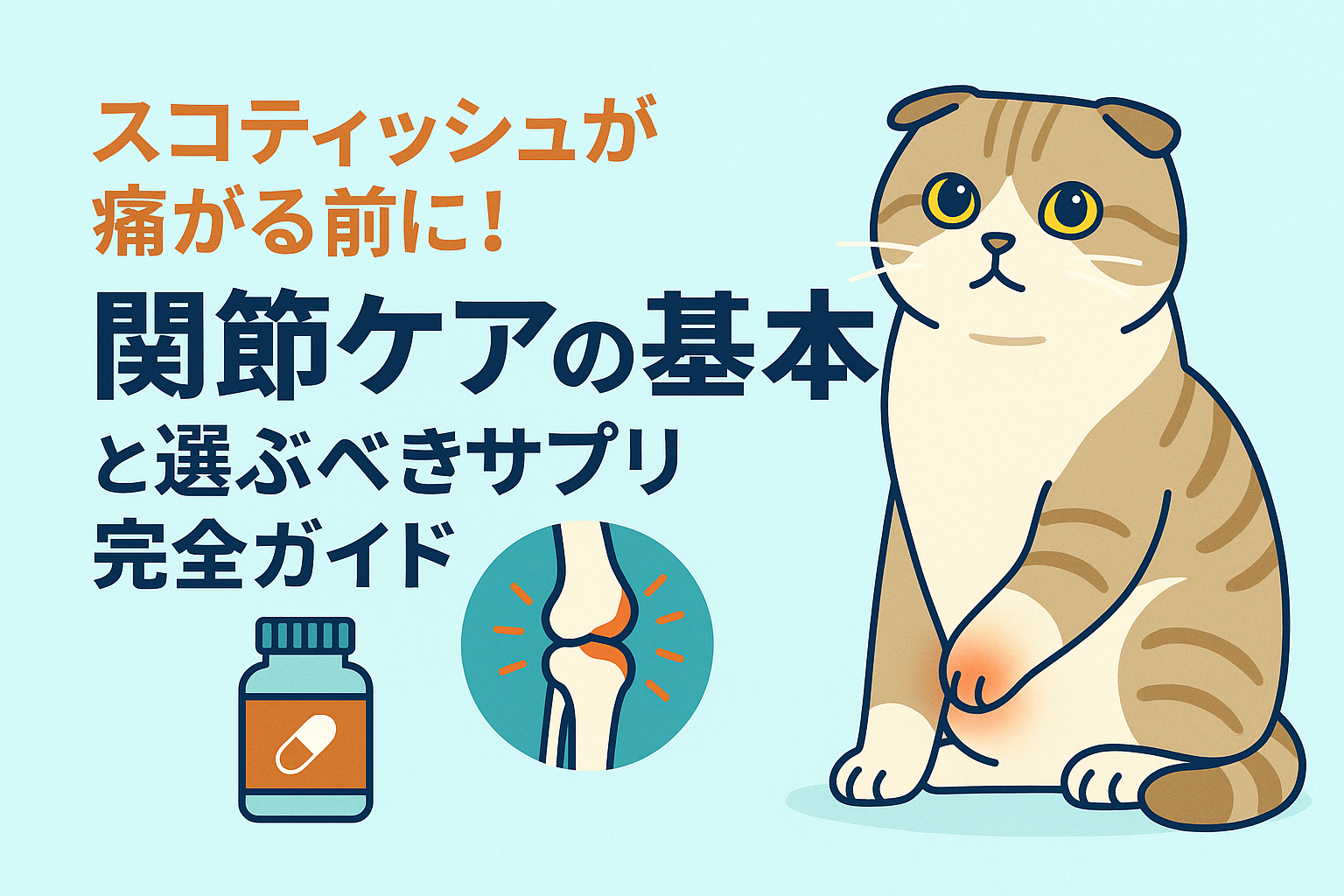 スコティッシュが痛がる前に！関節ケアの基本と選ぶべきサプリ完全ガイド