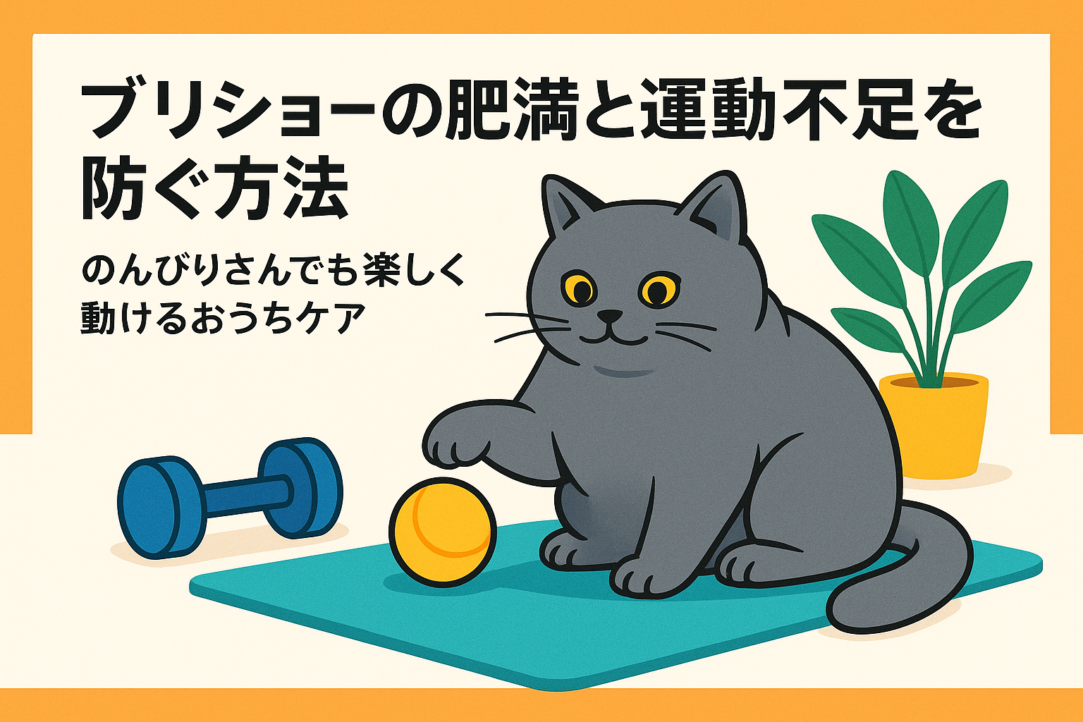 ブリショーの肥満と運動不足を防ぐ方法｜のんびりさんでも楽しく動けるおうちケア