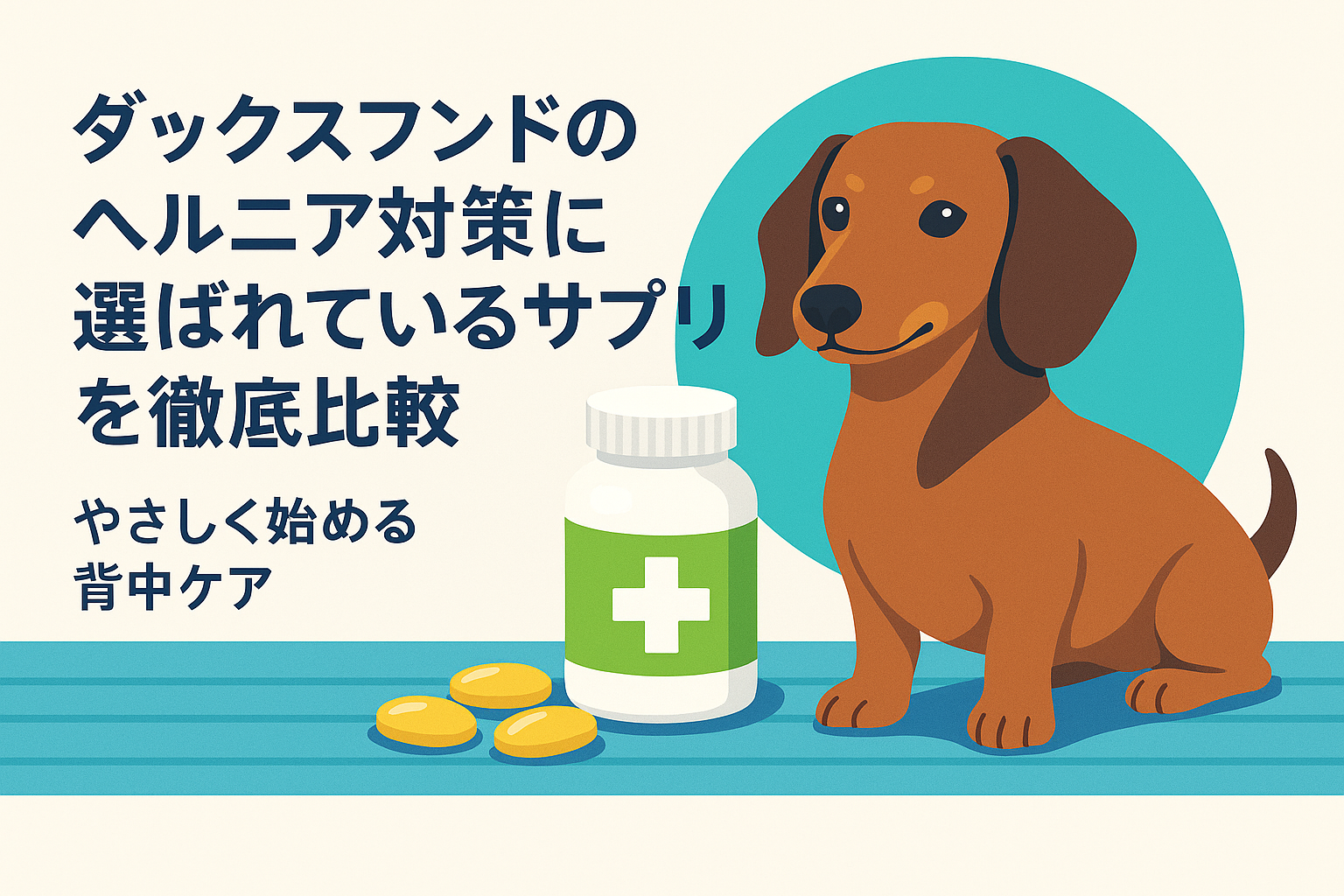 ダックスフンドのヘルニア対策に選ばれているサプリを徹底比較｜やさしく始める背中ケア