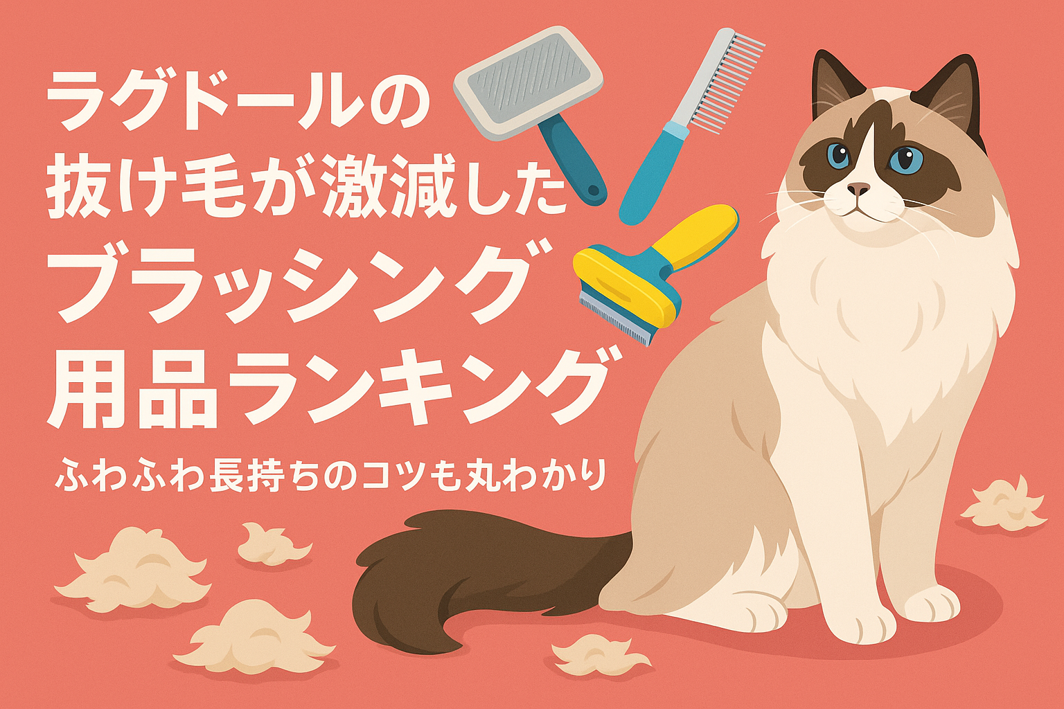 ラグドールの抜け毛が激減したブラッシング用品ランキング｜ふわふわ長持ちのコツも丸わかり