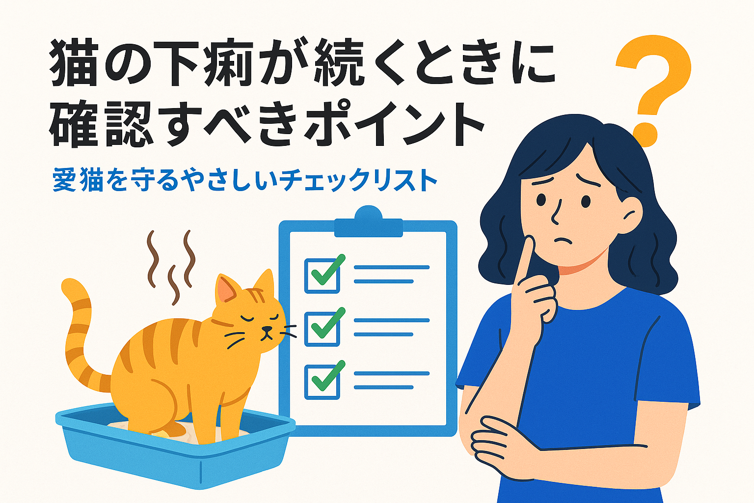 猫の下痢が続くときに確認すべきポイント｜愛猫を守るやさしいチェックリスト