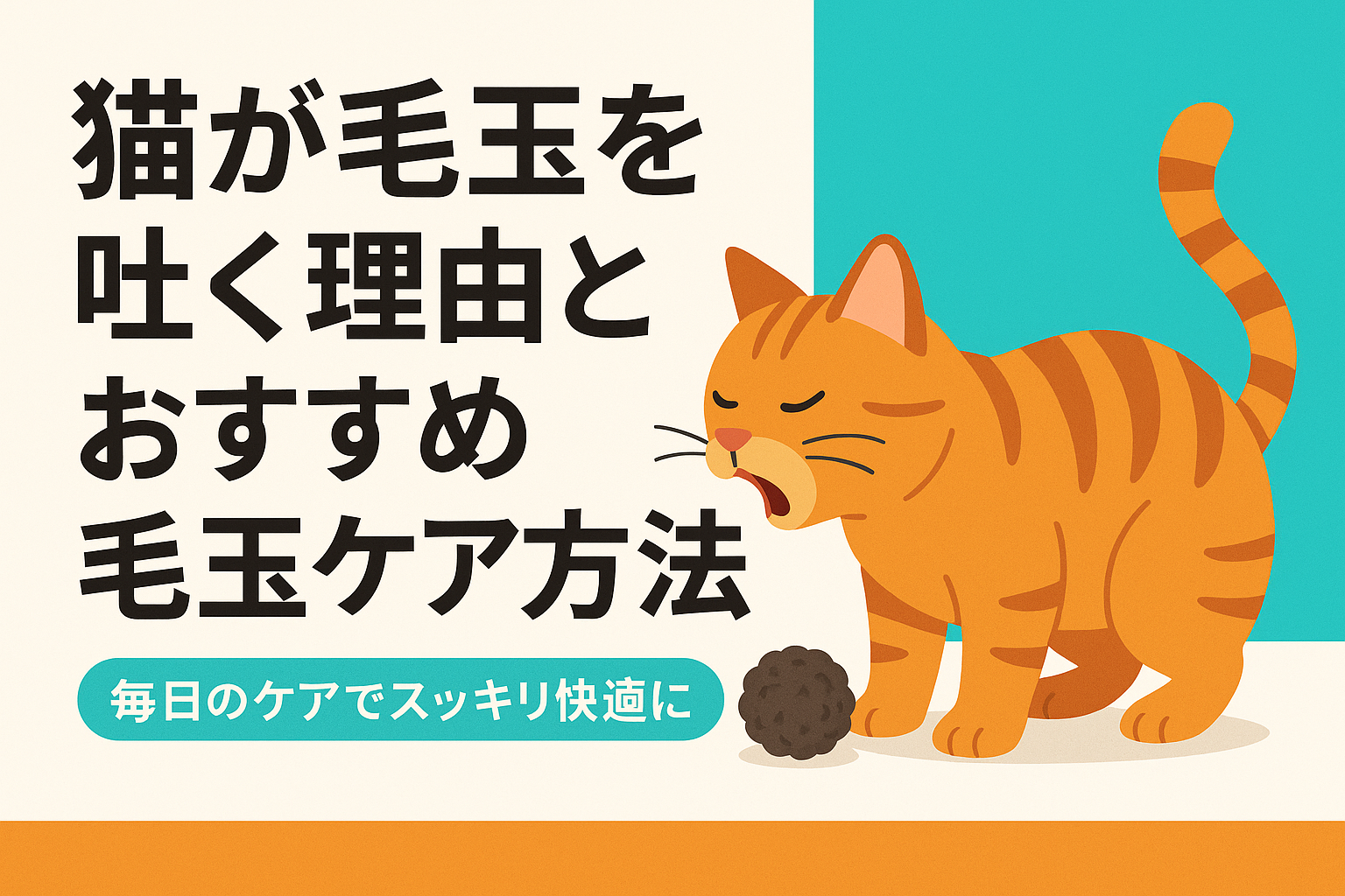 猫が毛玉を吐く理由とおすすめ毛玉ケア方法｜毎日のケアでスッキリ快適に