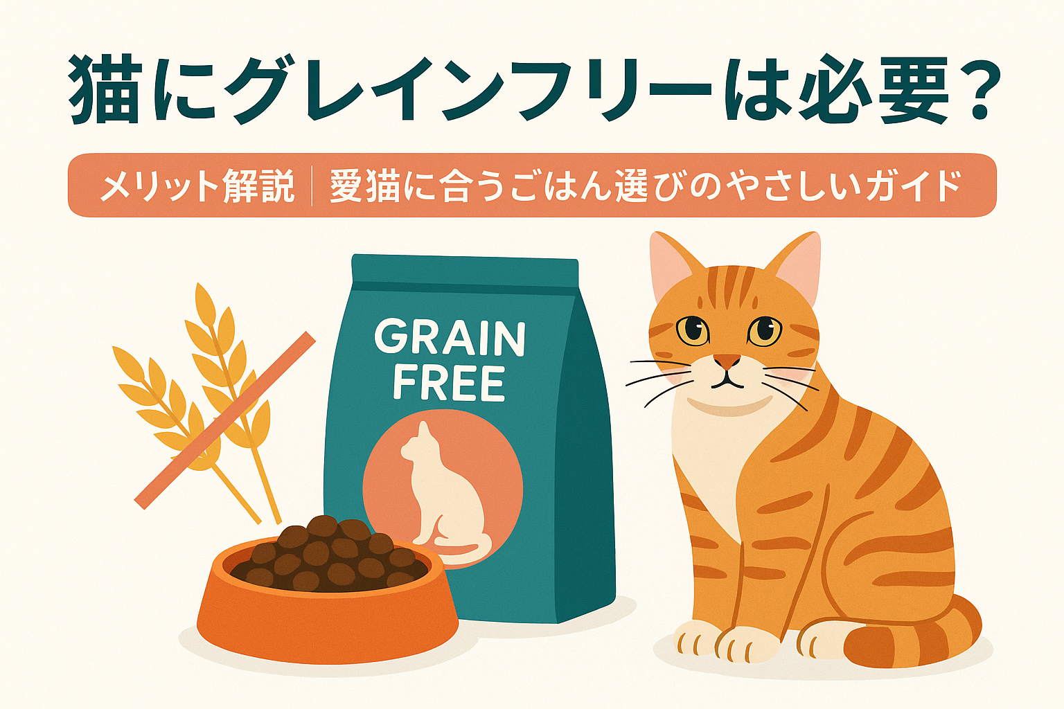 猫にグレインフリーは必要？メリット解説｜愛猫に合うごはん選びのやさしいガイド