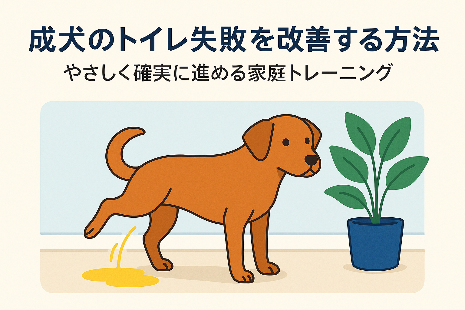 成犬のトイレ失敗を改善する方法｜やさしく確実に進める家庭トレーニング