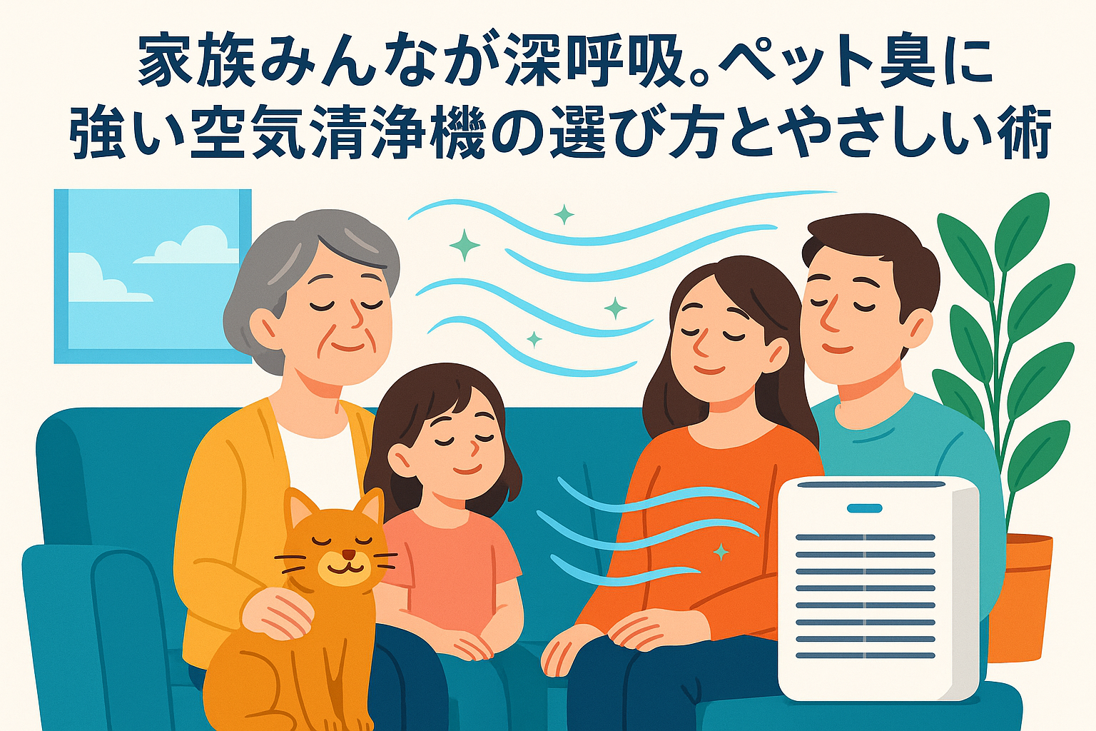 家族みんなが深呼吸。ペット臭に強い空気清浄機の選び方とやさしい暮らし術