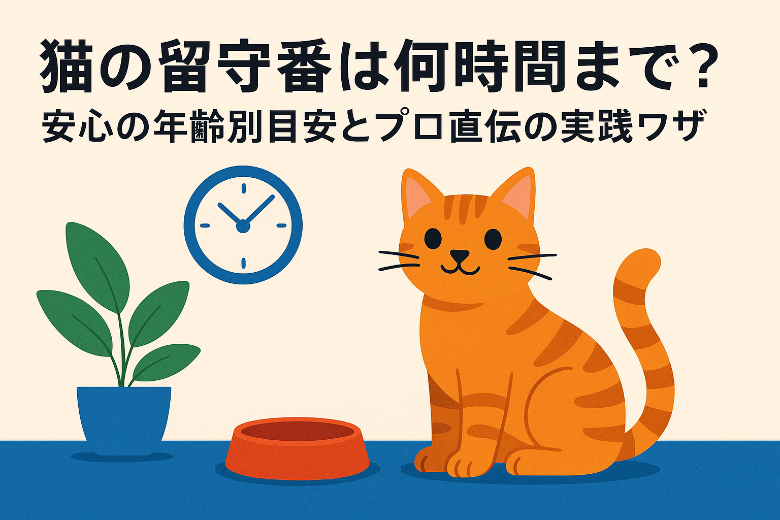 猫の留守番は何時間まで？安心の年齢別目安とプロ直伝の実践ワザ